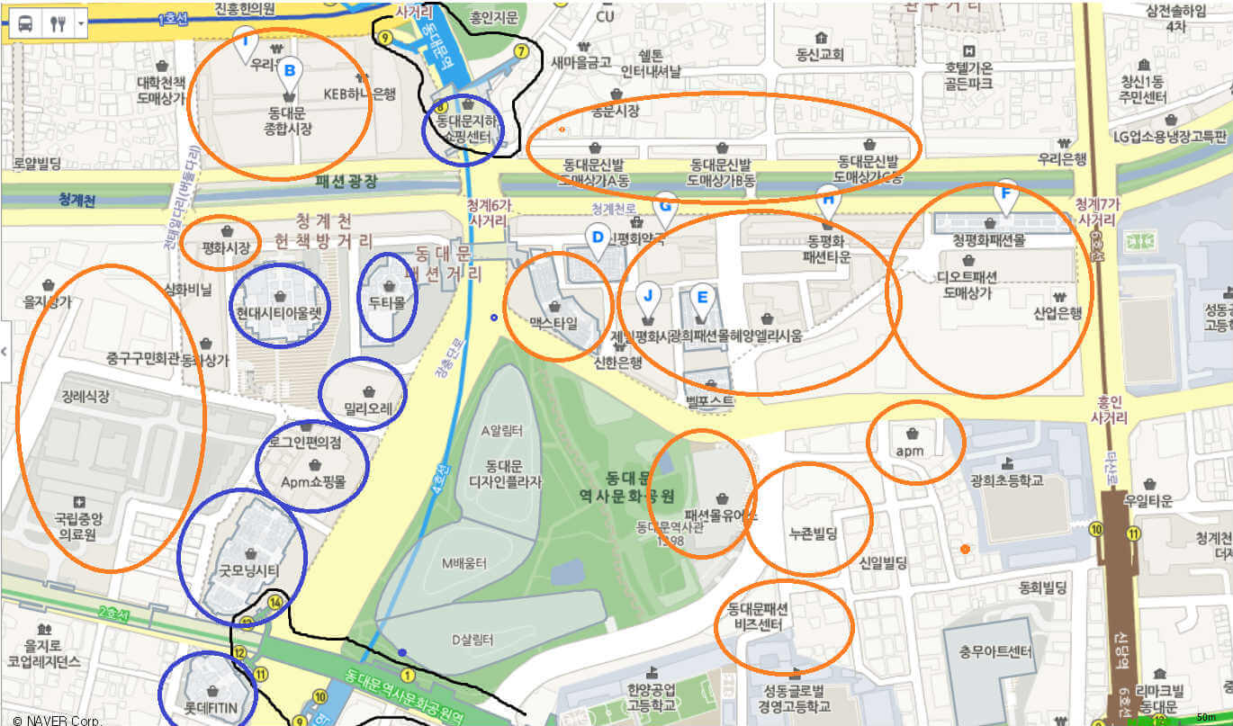 서울 동대문 시장 맵 1